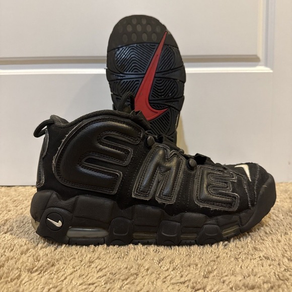 Supreme x Nike Air More Uptempo Black Size 8.5‎ 902290-001 - Picture 1 of 12